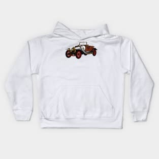 Classic car 1920 cartoon illustration Kids Hoodie